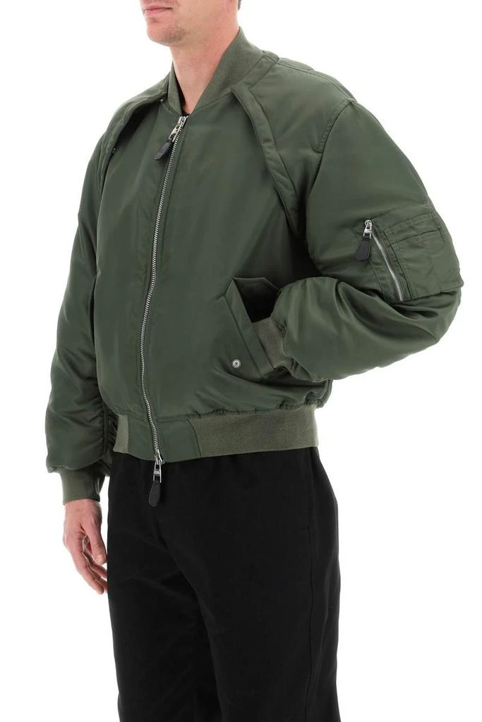 商品Alexander McQueen|Alexander mcqueen convertible bomber jacket in nylon satin,价格¥15133,第4张图片详细描述
