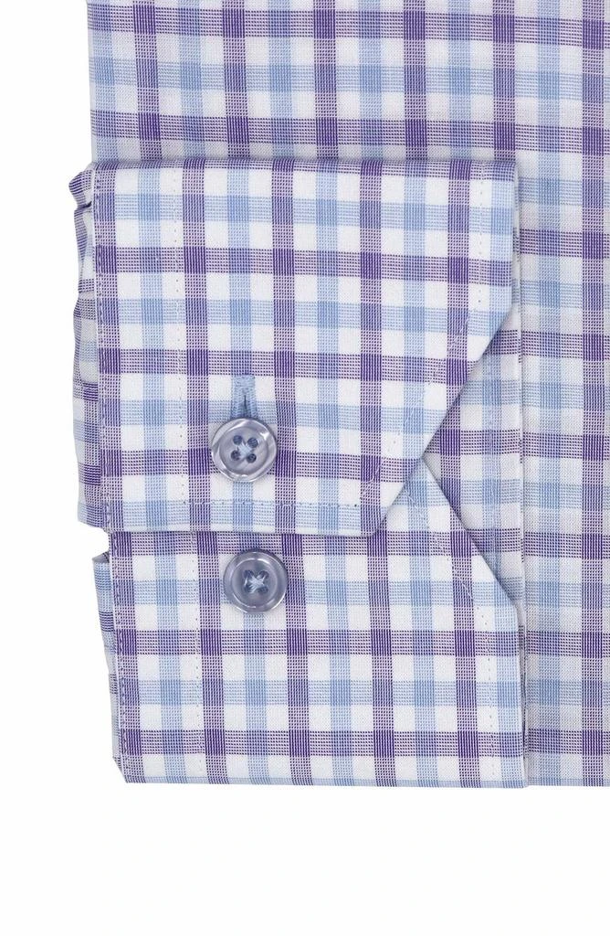 商品Lorenzo Uomo|Gingham Print Trim Fit Dress Shirt,价格¥283,第2张图片详细描述