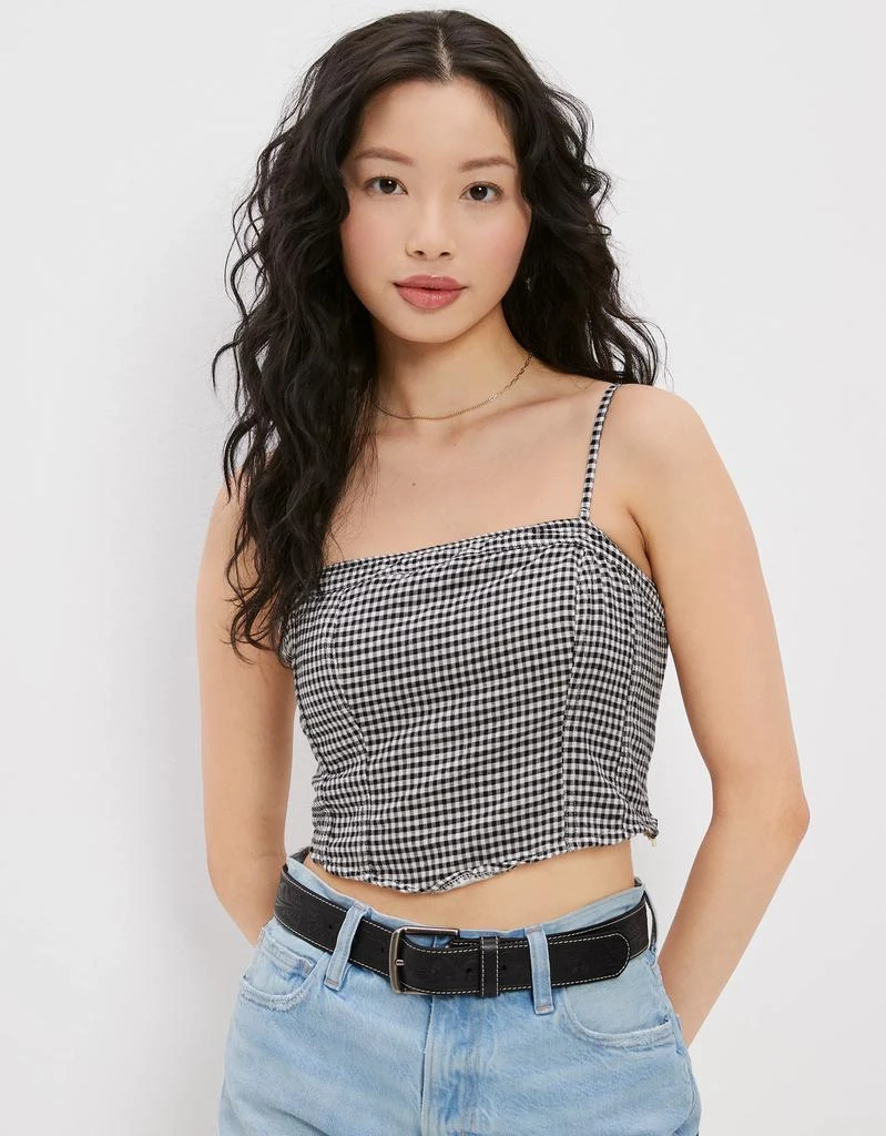 商品AE|AE Square Neck Corset Tube Top,价格¥107,第1张图片