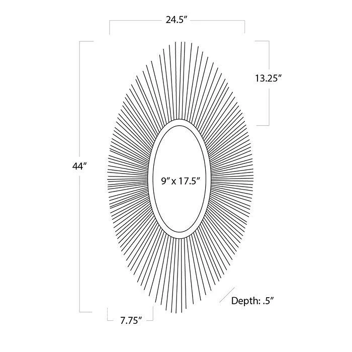 商品Regina Andrew|Design Sedona Oval Mirror,价格¥4769,第5张图片详细描述