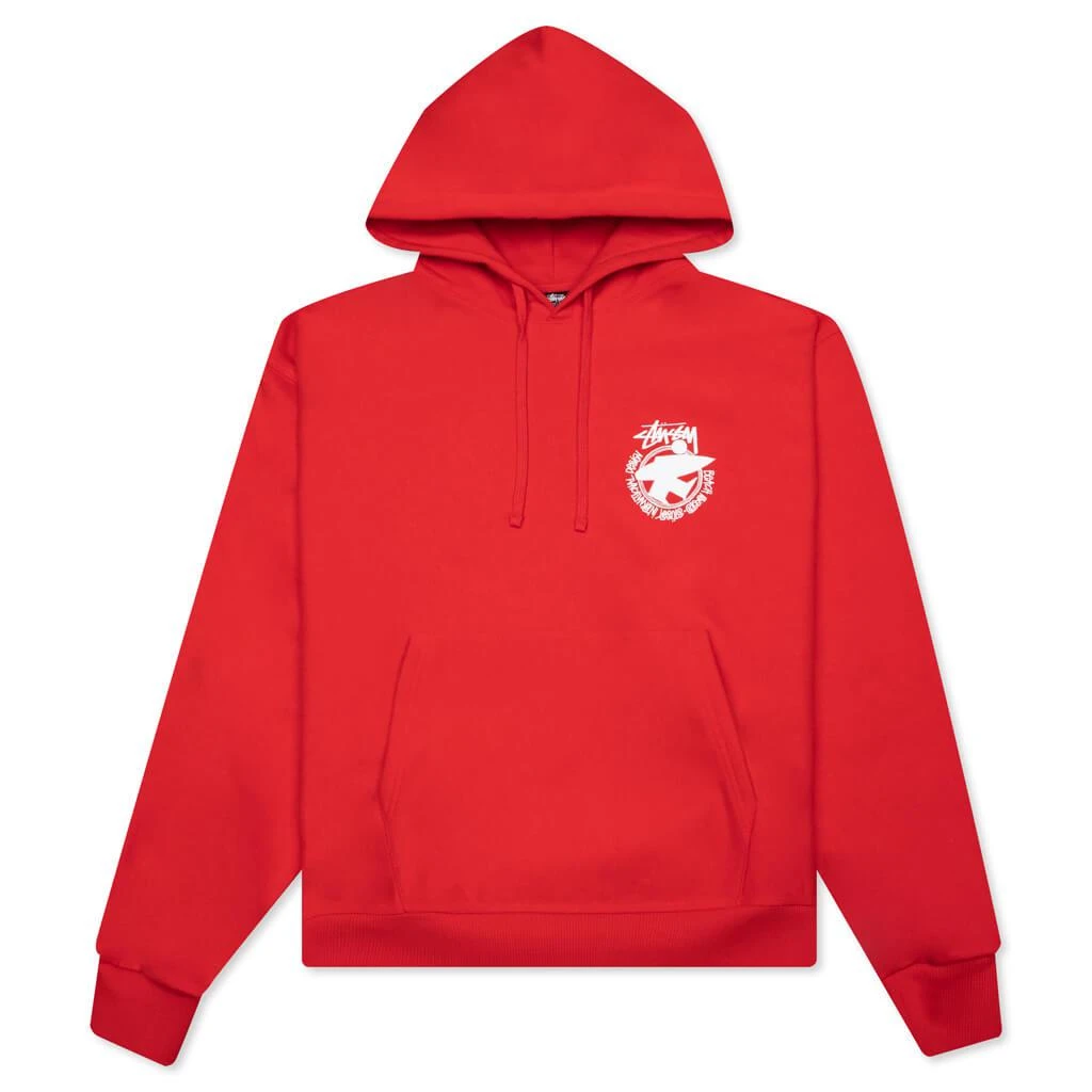 商品STUSSY|Stussy Beach Roots Hoodie - Red,价格¥839,第1张图片