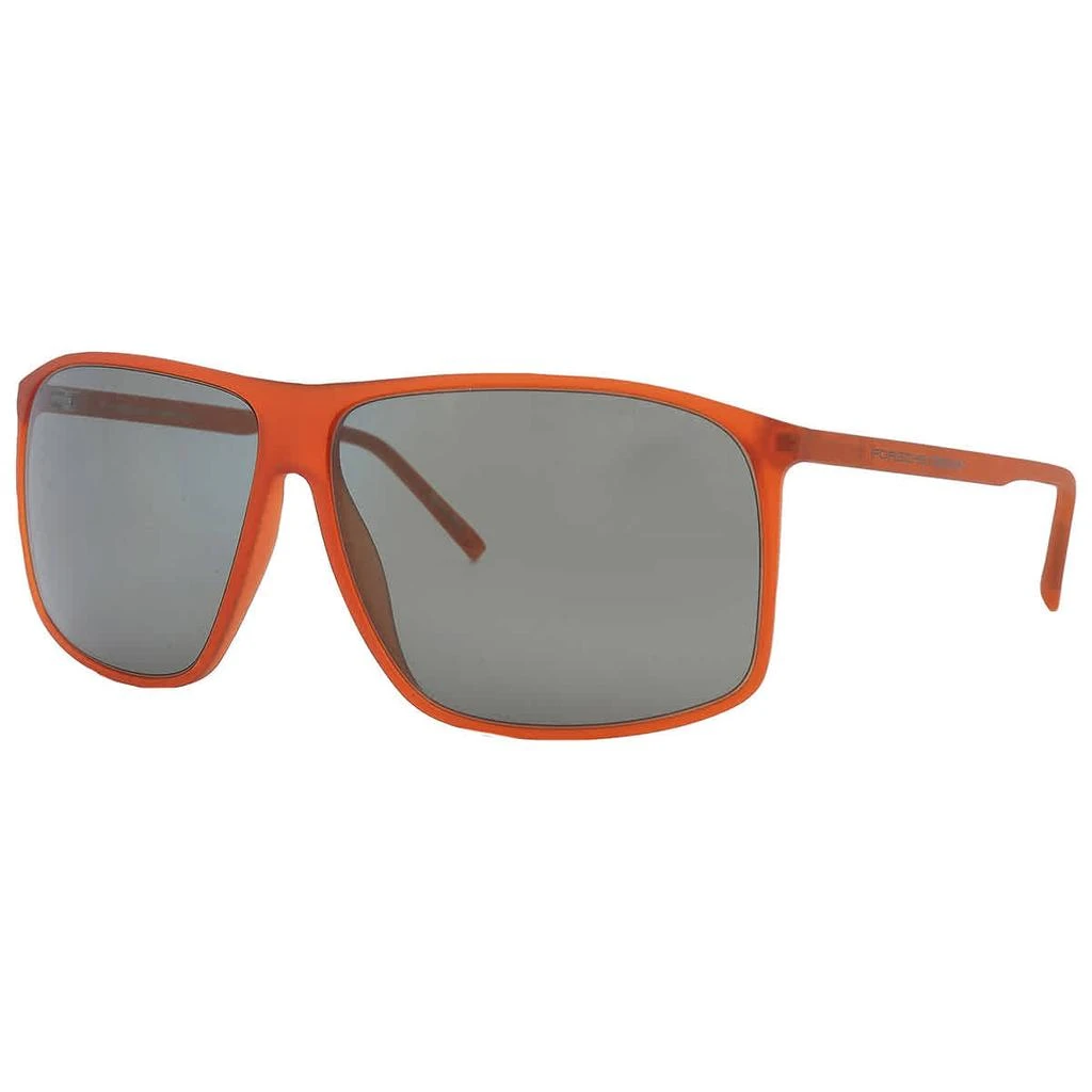 商品Porsche Design|Brown Rectangular Men's Sunglasses P8594 C 62,价格¥750,第3张图片详细描述