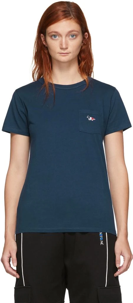 商品Maison Kitsune|Blue Fox Patch Pocket T-Shirt,价格¥495,第1张图片