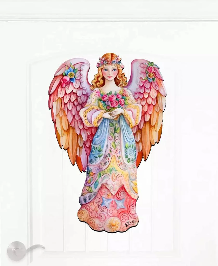Floral Angel Christmas Door Decor Wooden Wall Decor G. DeBrekht 商品