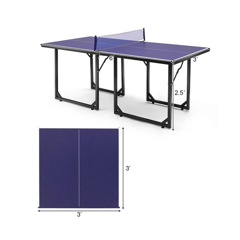 商品Costway|Multi-Use Foldable Midsize Compact Table Tennis Table,价格¥1444,第3张图片详细描述