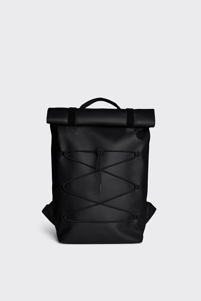 商品RAINS|Velcro Rolltop backpack backpack - black,价格¥955,第1张图片