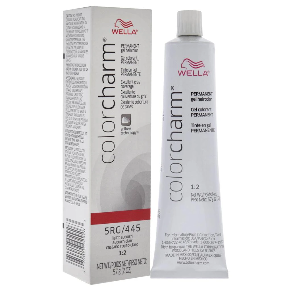 商品Wella|Color Charm Permanent Hair Color Gel - 5RG 445 Light Auburn by  for Unisex - 2 oz Hair Color,价格¥122,第3张图片详细描述