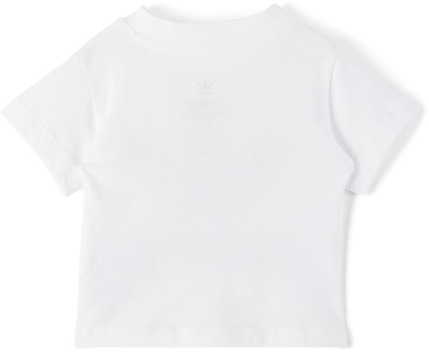 Baby White & Black Trefoil T-Shirt & Shorts Set商品第3张图片规格展示