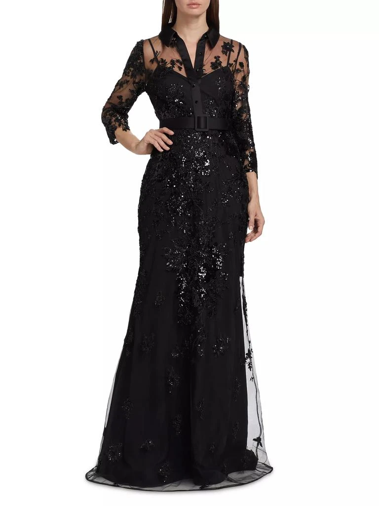 商品Badgley Mischka|Embellished Shirt Mermaid Gown,价格¥8510,第2张图片详细描述