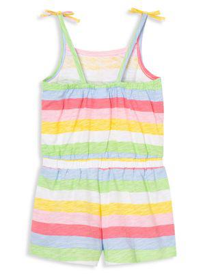 Baby Girl's Multi Striped Knitted Romper商品第2张图片规格展示