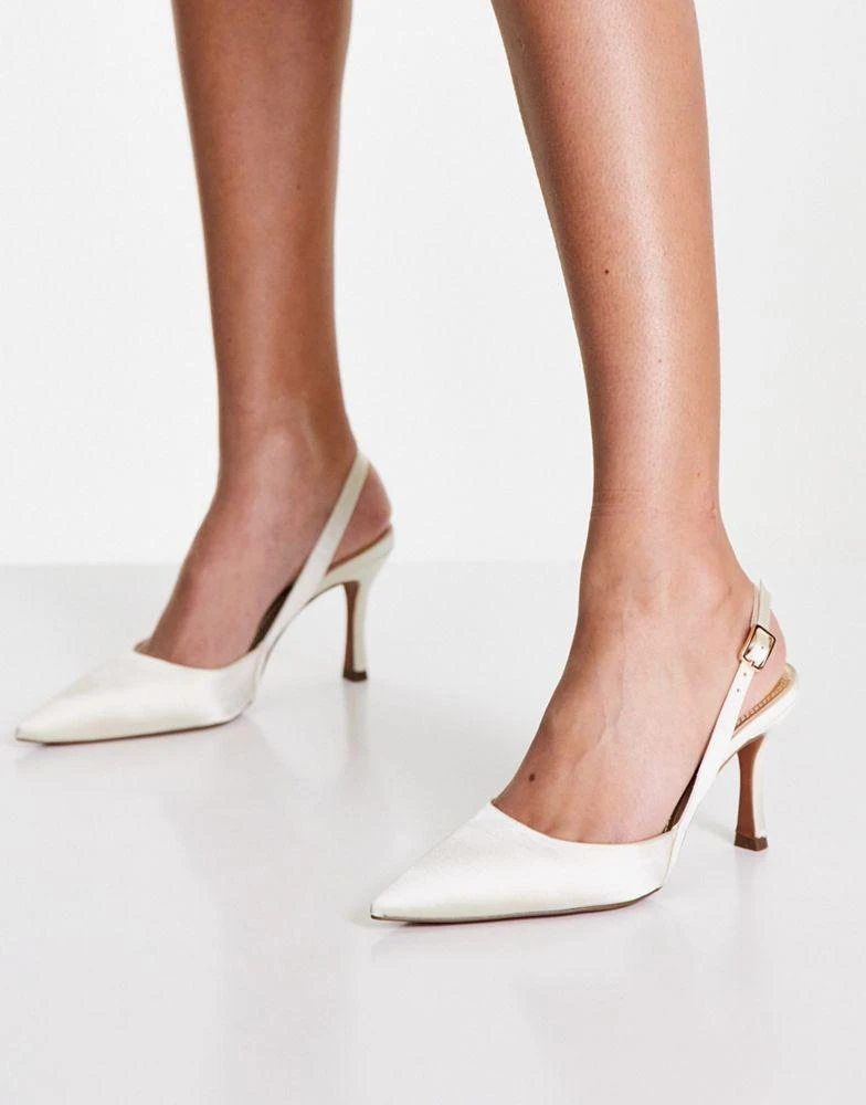 商品ASOS|ASOS DESIGN Samber slingback stiletto heels in ivory,价格¥274,第2张图片详细描述