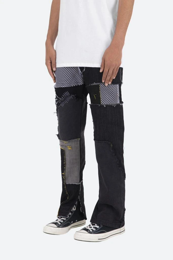商品MNML|V124 Patchwork Baggy Denim - Black,价格¥257,第2张图片详细描述