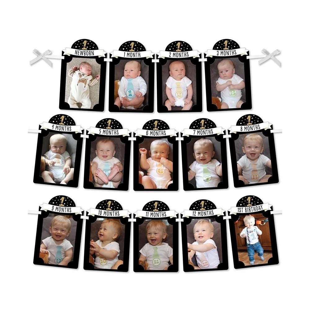 商品Big Dot of Happiness|1st Birthday Little Mr. Onederful - DIY Party Decor Picture Display Photo Banner,价格¥119,第1张图片