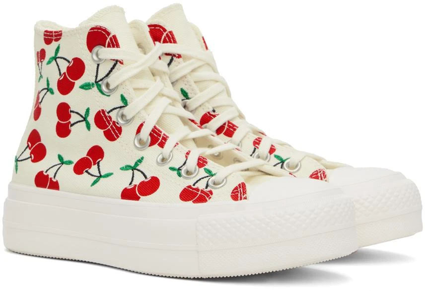 商品Converse|Off-White Chuck Taylor All Star Lift Platform Cherries High Top Sneakers,价格¥296,第4张图片详细描述