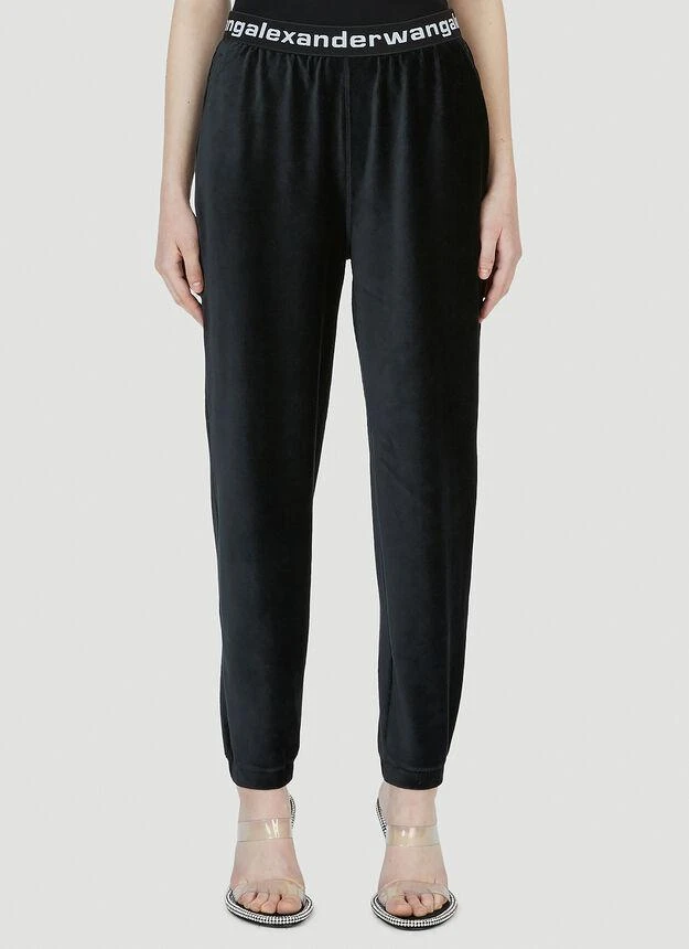 商品Alexander Wang|Velvet Track Pants in Black,价格¥3105,第1张图片