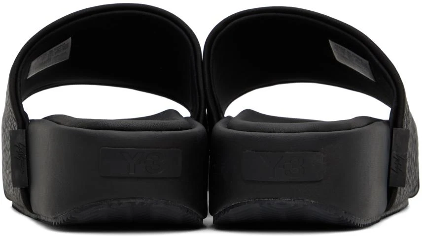 商品Y-3|Black Leather Platform Slides,价格¥314,第2张图片详细描述