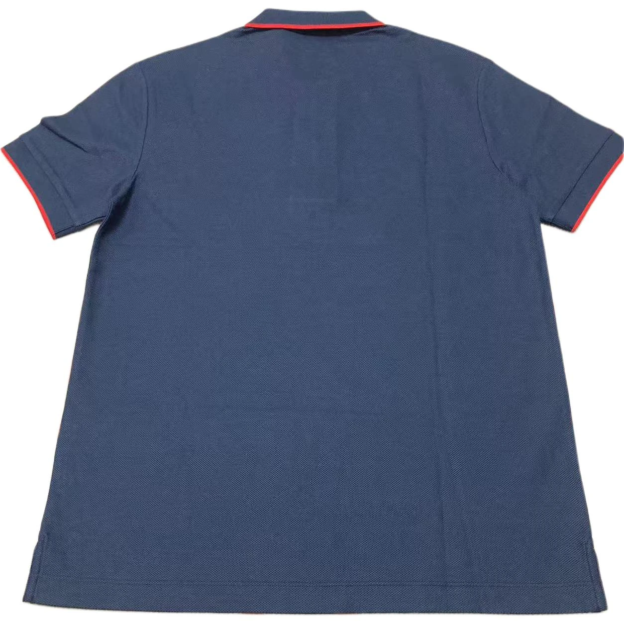 商品[国内直发] Burberry|博柏利 SS24 拼色条纹棉质短袖Polo衫 男款 深蓝色,价格¥2360,第3张图片详细描述