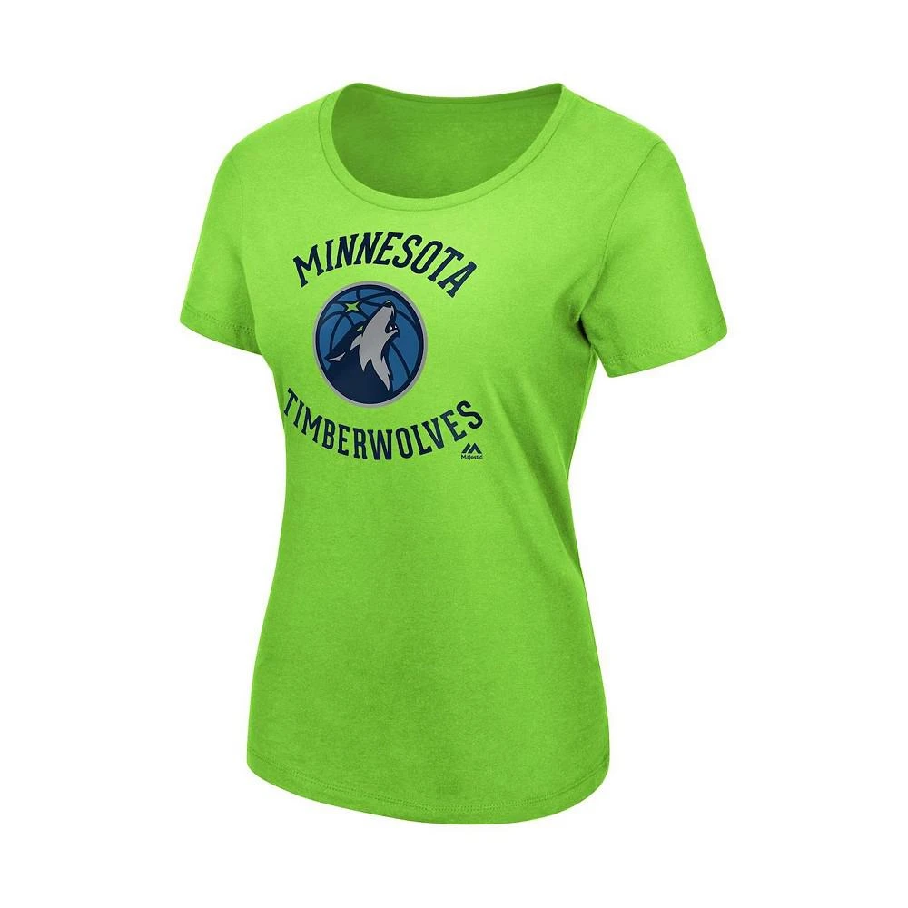 商品Majestic|Women's Green Minnesota Timberwolves The Main Thing T-shirt,价格¥224,第3张图片详细描述