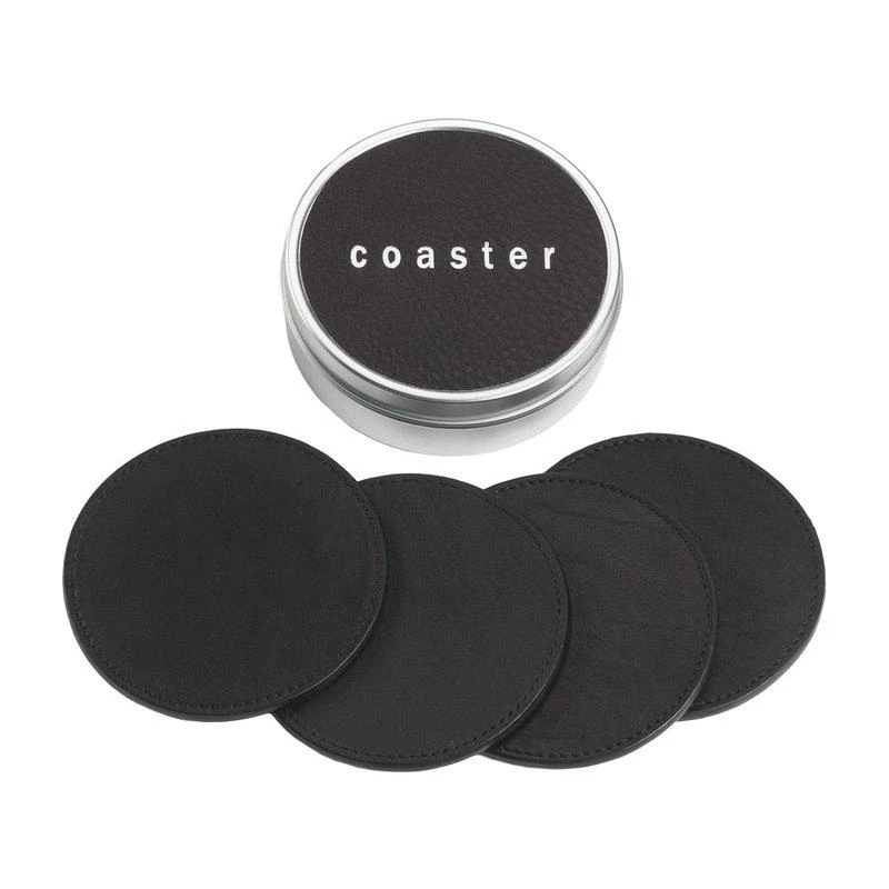 商品Graphic Image|4 Leather Coasters with Tin Box,价格¥340,第1张图片