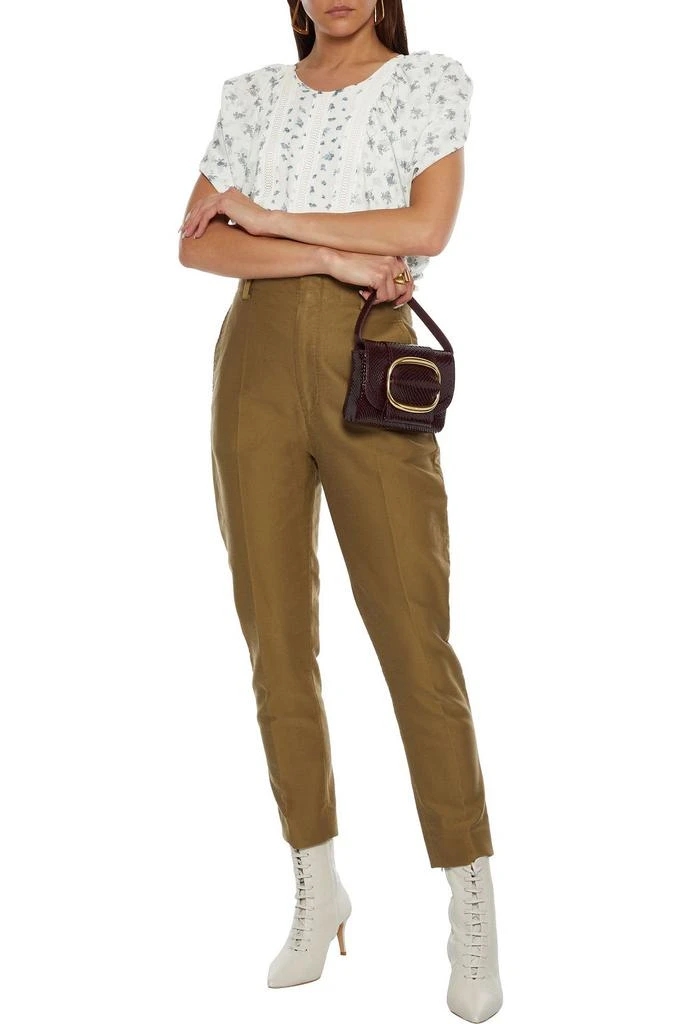 商品Chloé|Crochet-trimmed floral-print silk-georgette top,价格¥2573,第4张图片详细描述