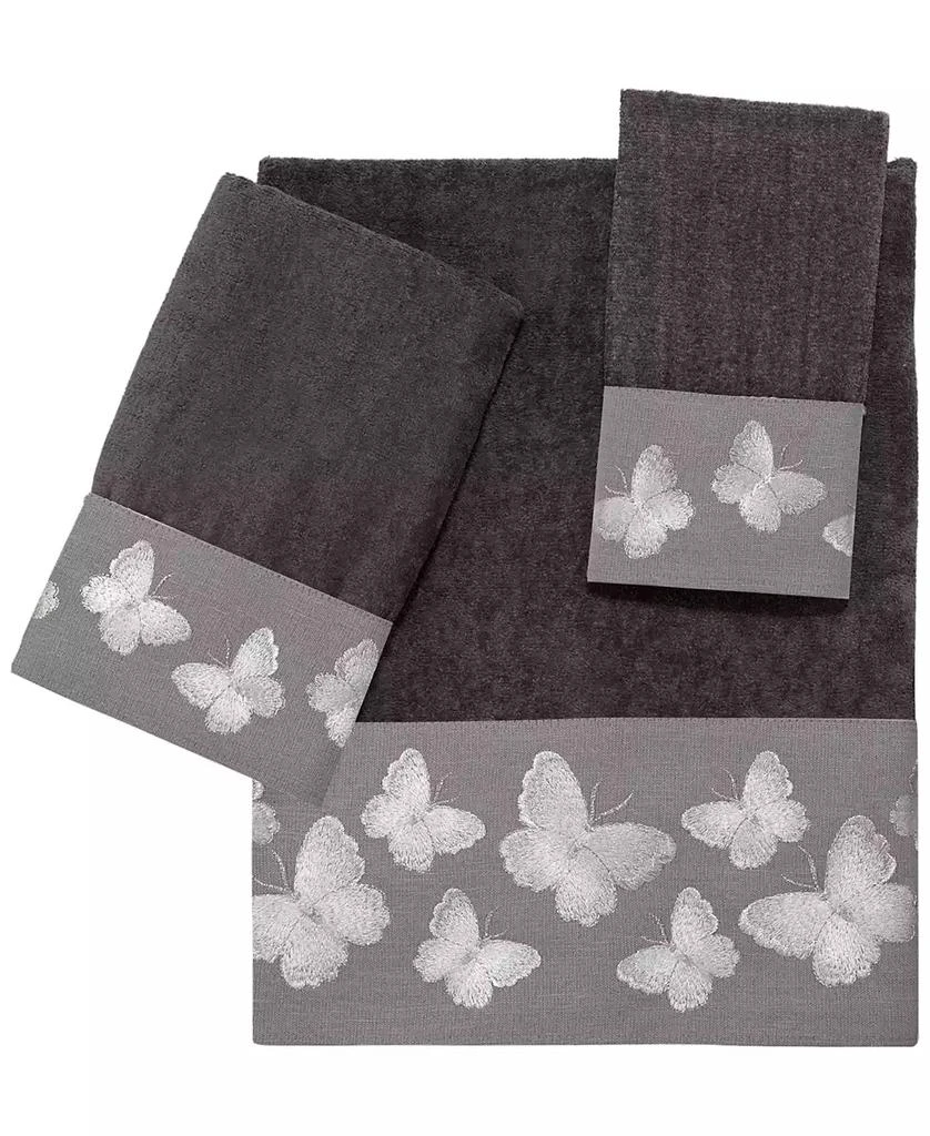 商品Avanti|Yara Butterfly Bordered Cotton Bath Towel, 27" x 50",价格¥94,第1张图片