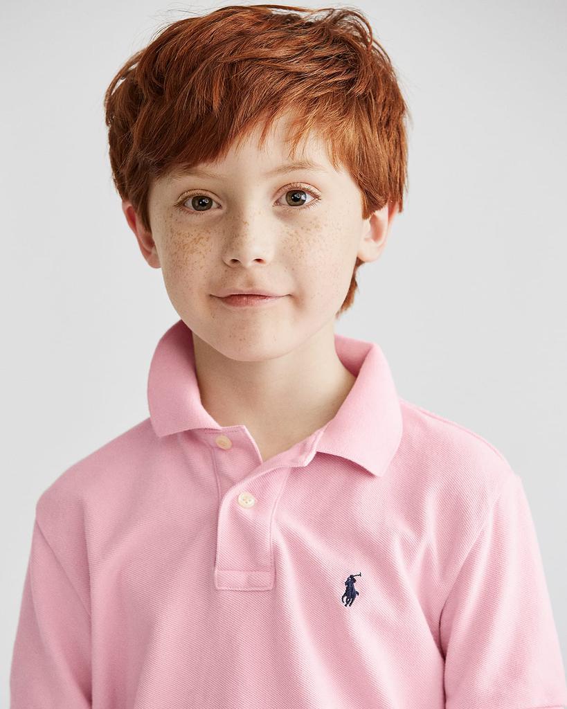 Boy's Short-Sleeve Logo Embroidery Polo Shirt, Size 2-3商品第3张图片规格展示