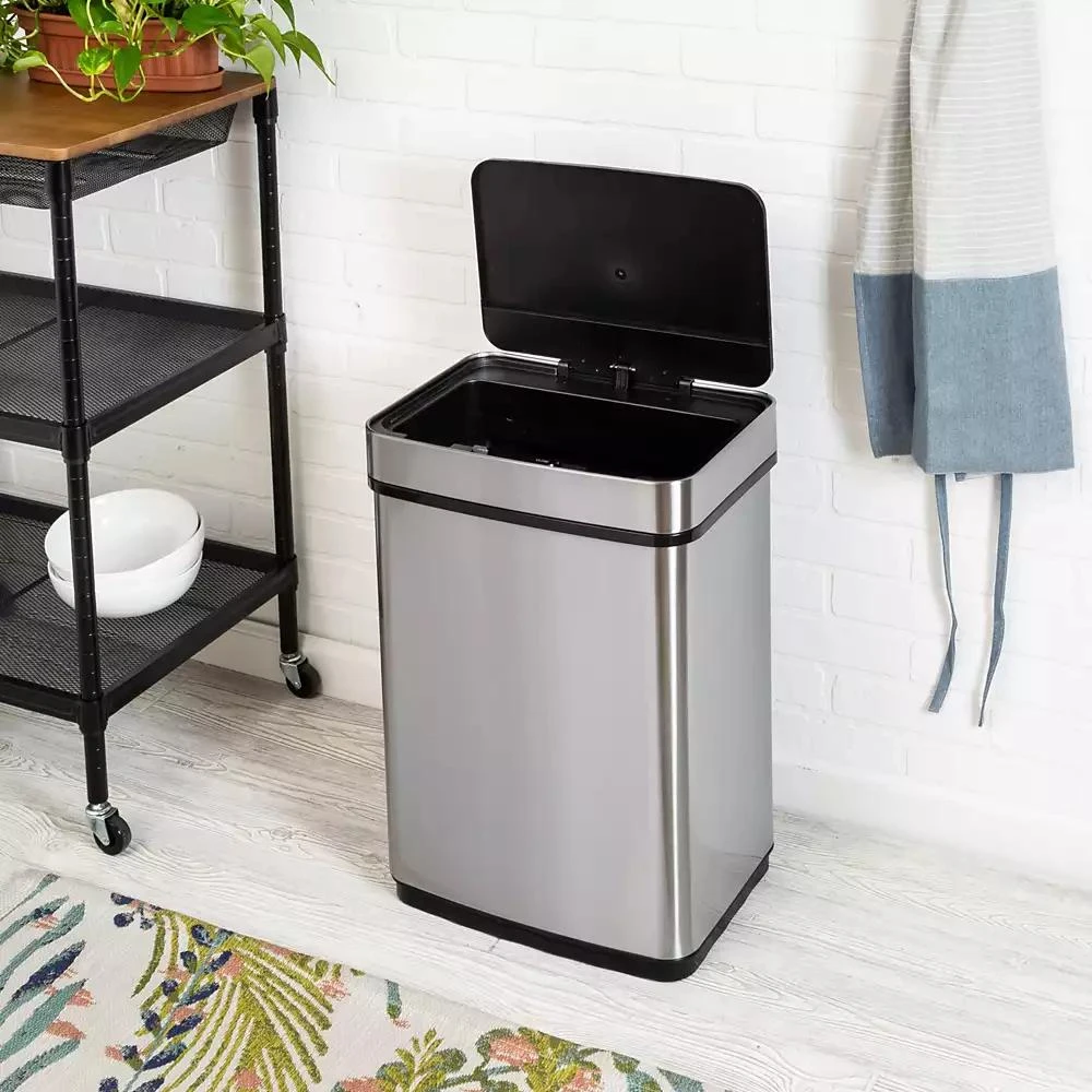 50L Stainless Steel Trash Can with Motion Sensor and Soft Close 商品