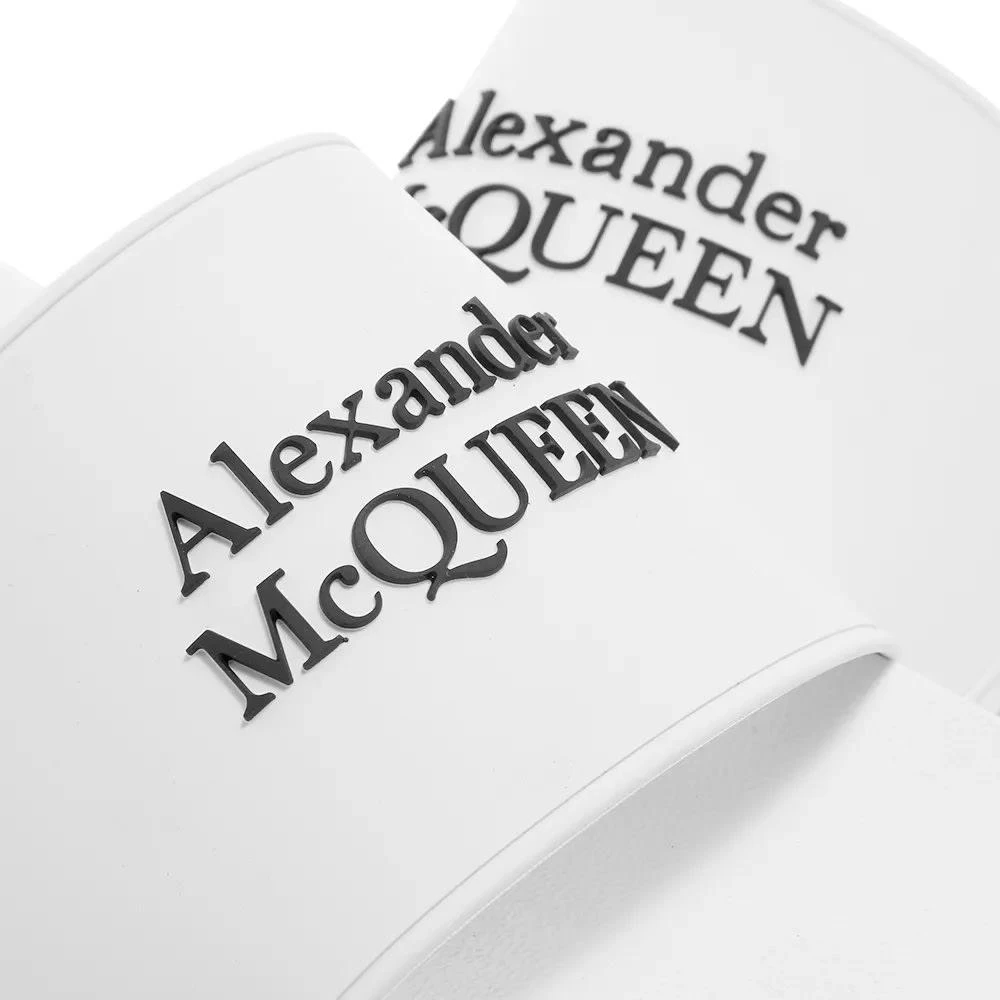 商品Alexander McQueen|Alexander McQueen Rubber Logo Pool Slide,价格¥1053,第3张图片详细描述