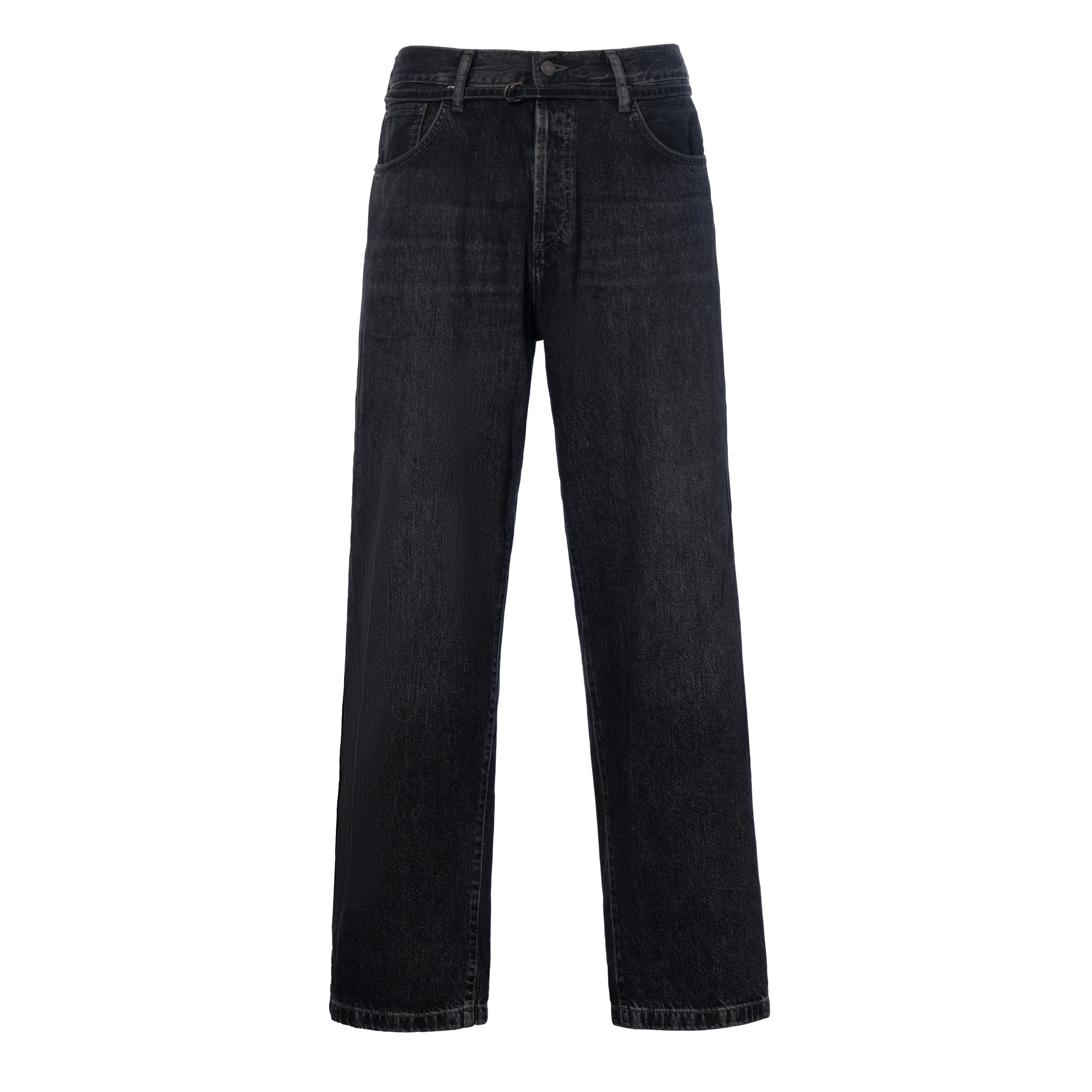 商品[国内直发] Acne Studios|SS24 丹宁系列 1991 棉质复古宽松版直筒纽扣牛仔裤 男女同款 黑色,价格¥3059,第1张图片