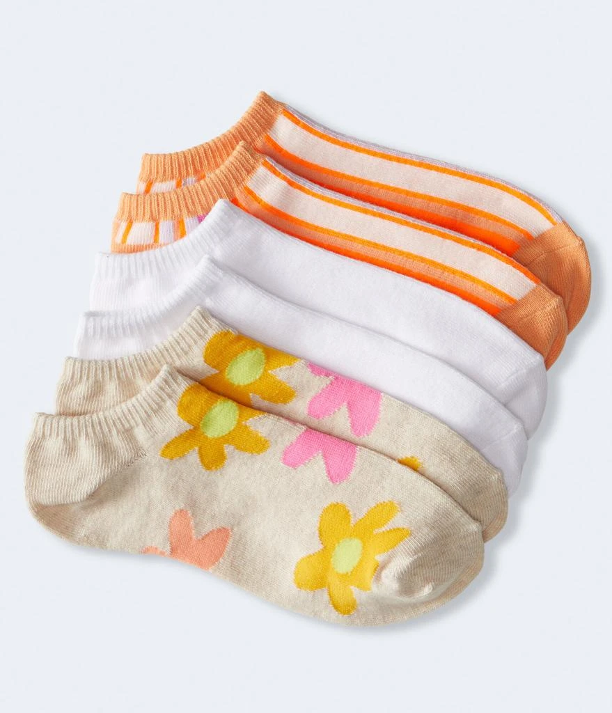 商品Aeropostale|Aeropostale Big Flowers Ankle Sock 3-Pack,价格¥45,第1张图片