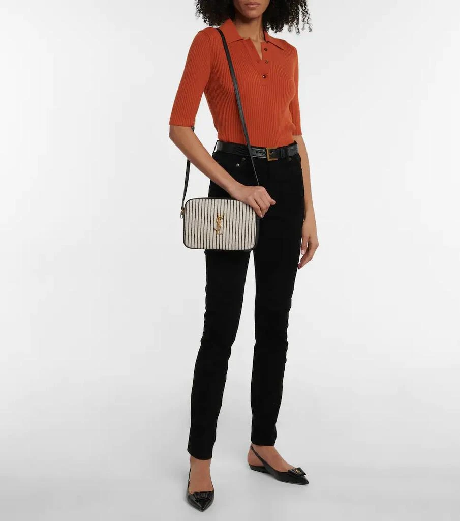 商品Yves Saint Laurent|Lou Camera striped crossbody bag,价格¥10211,第5张图片详细描述