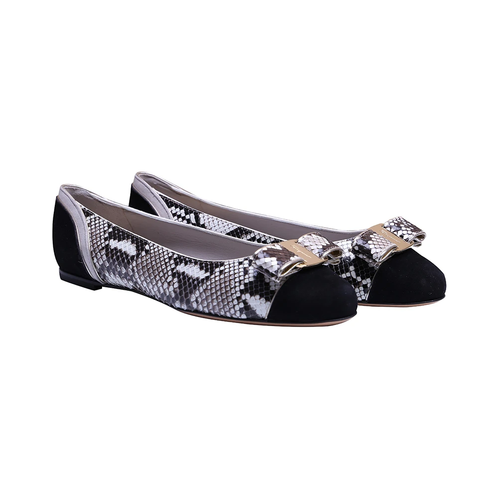 Salvatore Ferragamo 菲拉格慕 女士平底鞋牛皮拼色 01-M487-667441 商品
