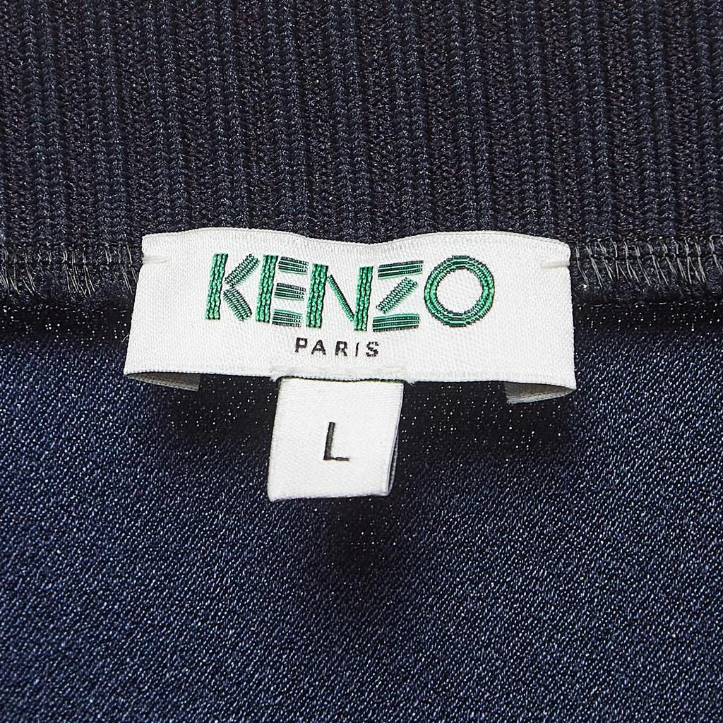 商品[二手商品] Kenzo|Kenzo Navy Blue Crepe Evil Eye Embroidered Jumper L,价格¥1696,第4张图片详细描述