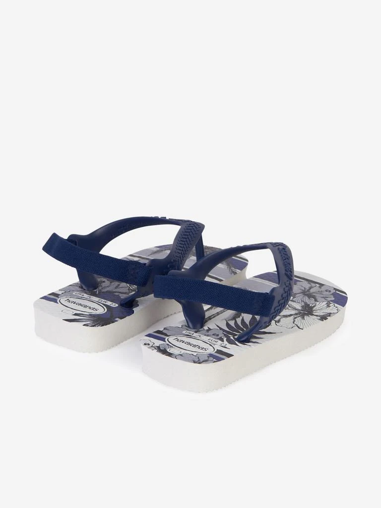 商品Havaianas|Havaianas Kids White & Navy New Baby Chic Flip Flops,价格¥67,第2张图片详细描述