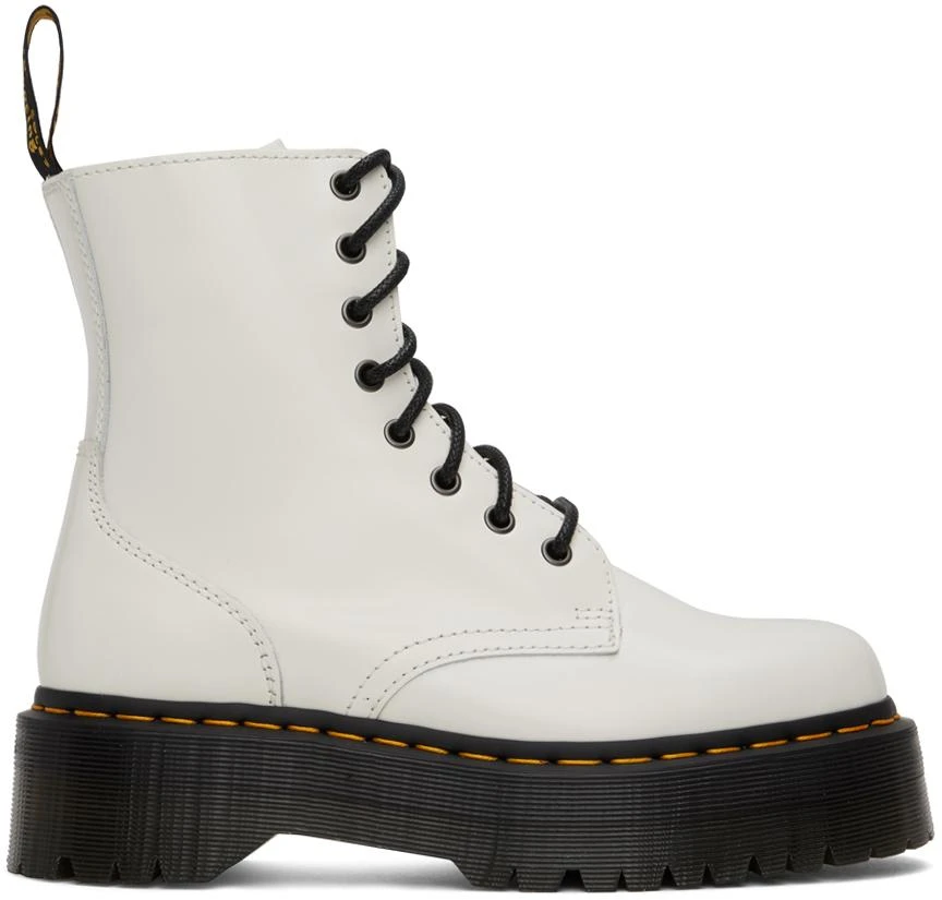 商品Dr. Martens|White Jadon Lace-Up Boots,价格¥1071,第1张图片