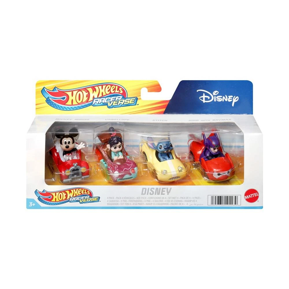 RacerVerse Set of 4 Die-Cast Hot Wheels Cars with Disney Characters as Drivers 商品