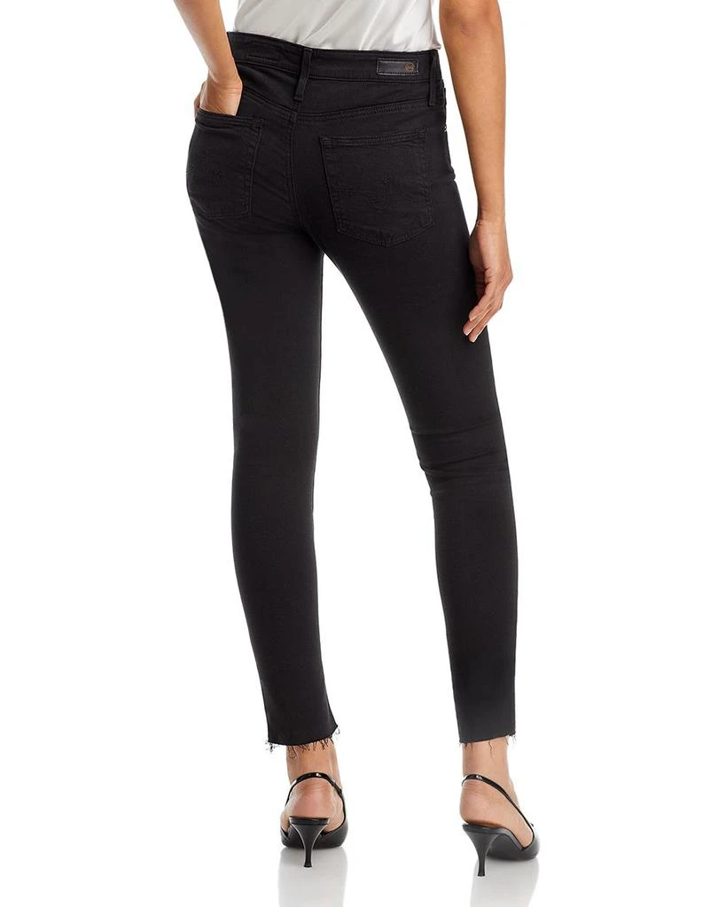 商品AG|Farrah High Rise Raw Hem Ankle Skinny Jeans in Black Ink,价格¥433,第3张图片详细描述