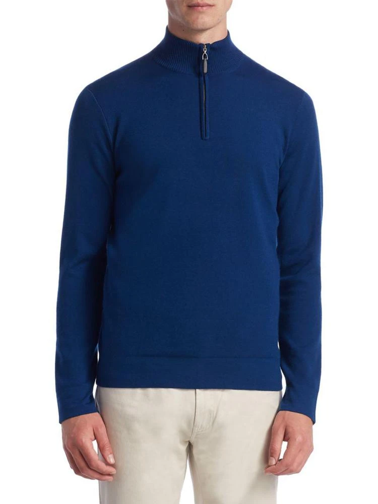 商品Saks Fifth Avenue|COLLECTION Tech Merino Wool Quarter-Zip Sweater,价格¥743,第1张图片