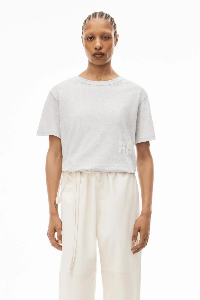 商品Alexander Wang|PUFF LOGO TEE IN COTTON JERSEY,价格¥1231,第2张图片详细描述