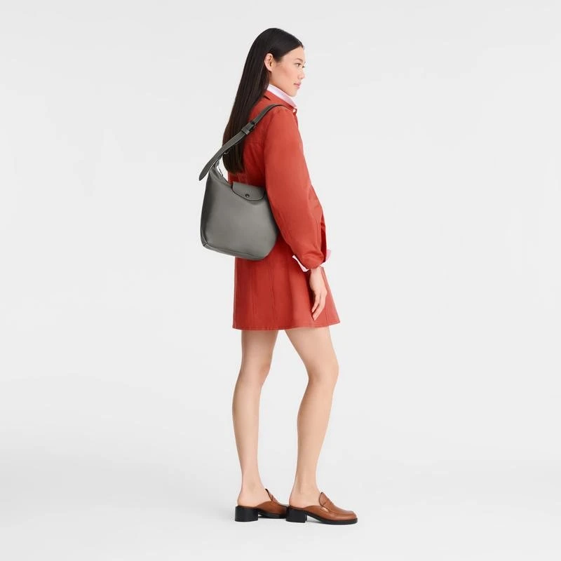 商品Longchamp|【预售3-7天】Longchamp/珑骧 女士灰褐色牛皮单肩包,价格¥4208,第4张图片详细描述