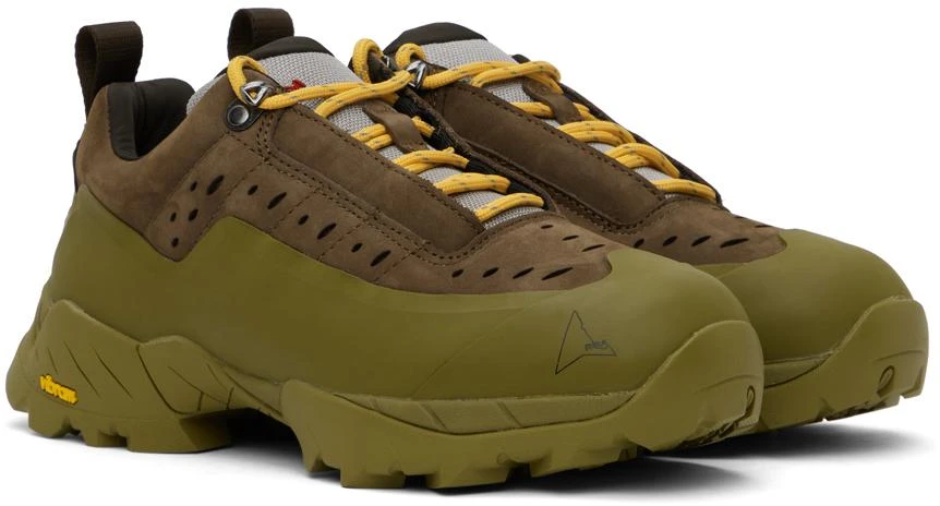 商品ROA|Brown & Khaki Katharina Laser Cut Sneakers,价格¥1045,第4张图片详细描述