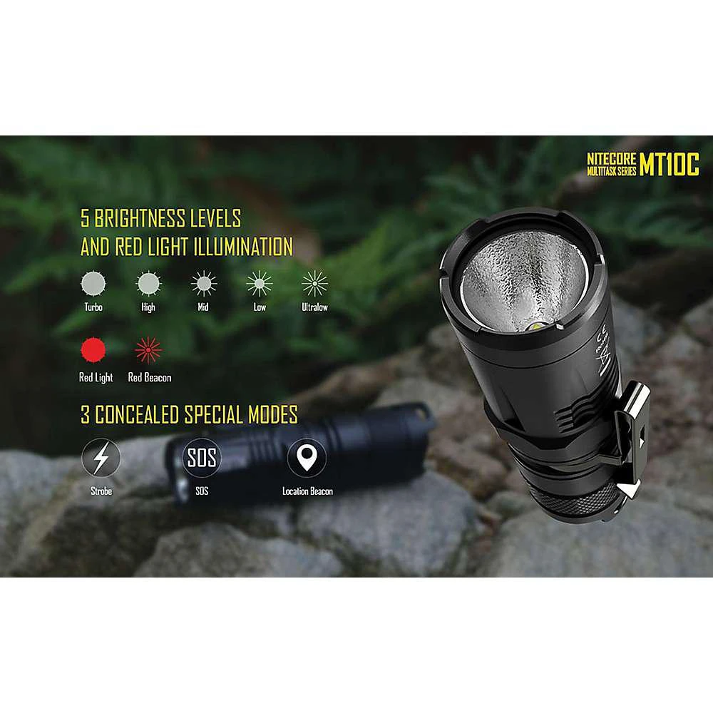 商品NITECORE|NITECORE MT10C 920 Lumen EDC Flashlight with Red Light,价格¥330,第4张图片详细描述
