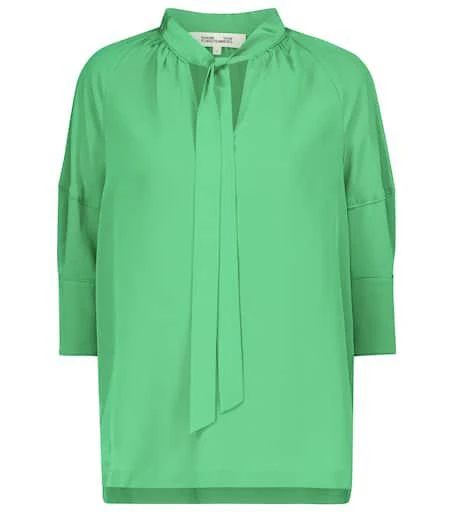 商品Diane von Furstenberg|Lynn真丝双绉女式上衣,价格¥1945,第1张图片