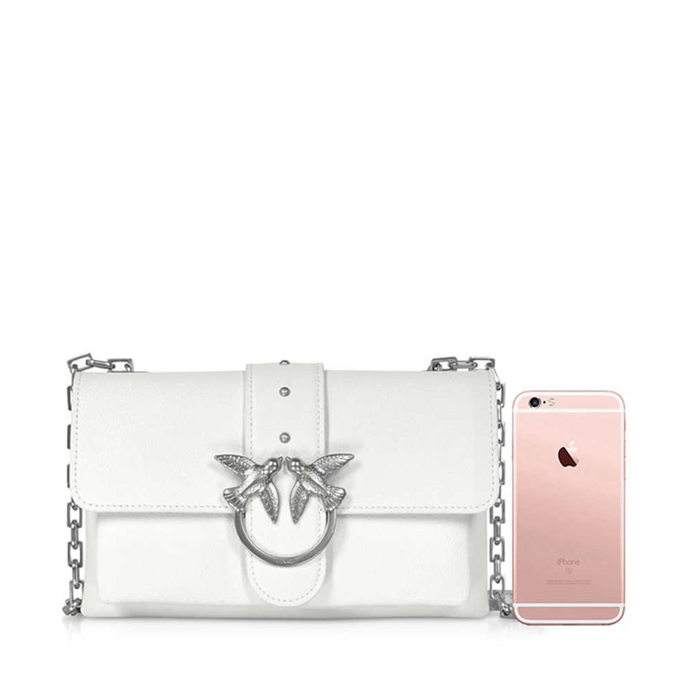 Pinko 品高 女士白色铆钉装饰链条包 1P21M2-Y65ZI09 商品
