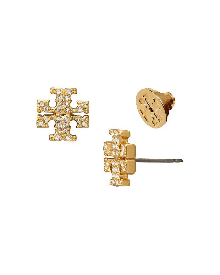 商品Tory Burch|Crystal Logo Stud Earrings,价格¥736,第2张图片详细描述