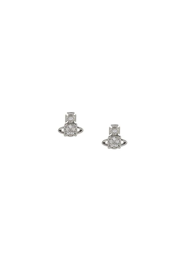 商品Vivienne Westwood|Vivienne Westwood Brandita Stud Orb Earrings - Silver Tone,价格¥748,第1张图片