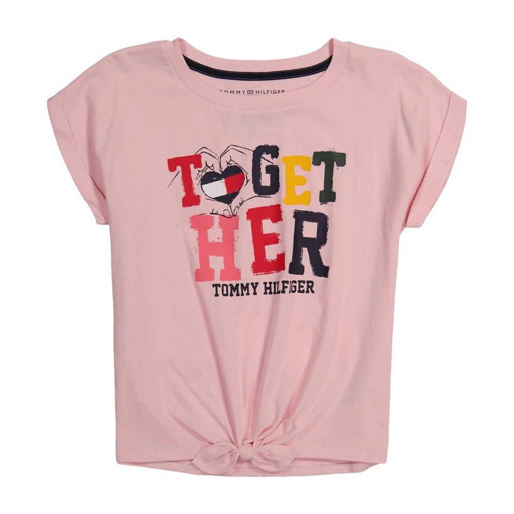 商品Tommy Hilfiger|Big Girls Together Tie-Front T-shirt,价格¥195,第1张图片