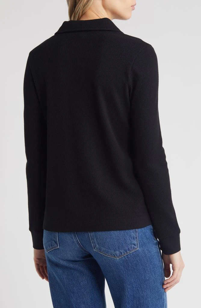 商品Caslon|Long Sleeve Thermal Polo,价格¥101,第2张图片详细描述