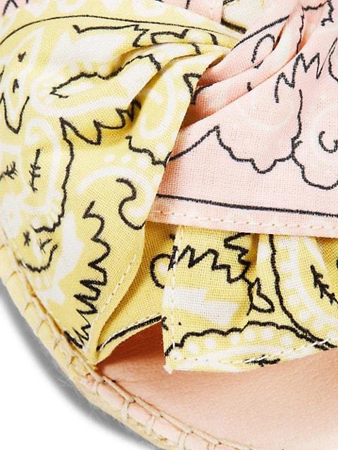 Bow Bandana-Print Canvas Espadrille Slides 商品