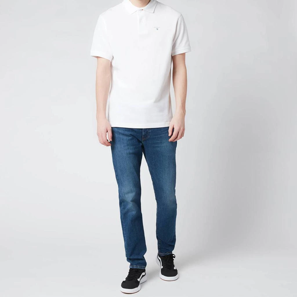 商品Barbour|Barbour Heritage Men's Sports Polo Shirt - White,价格¥280,第3张图片详细描述